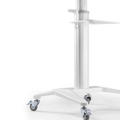 Support Mobile Pour écran Visioconférence 37''-70'' Hauteur 125-160cm Blanc