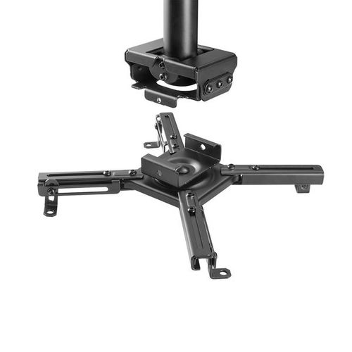 Support Plafond Vidéoprojecteur, Hauteur 75-115cm, Noir