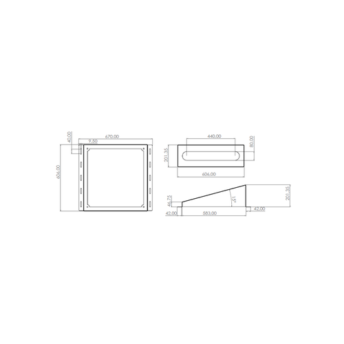 Support TV Mural Caisson 033-5500