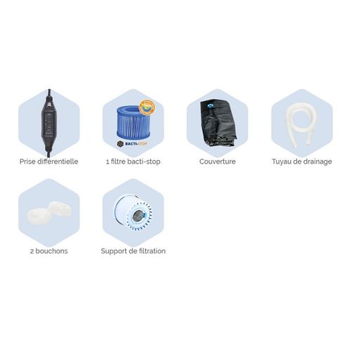 Spa Portable Semi-rigide Vita Rond Bulles 4 Places