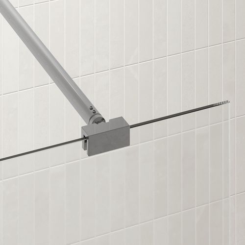 Barre De Fixation Chromée Recoupable Pour Paroi De Douche - Longueur 100 Cm