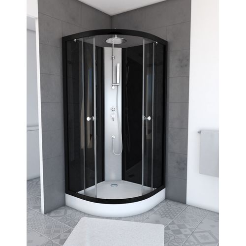 Cabine De Douche Graphite - 85x85x230 Cm - Gris Anthracite