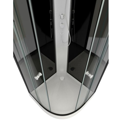 Cabine De Douche Graphite - 85x85x230 Cm - Gris Anthracite