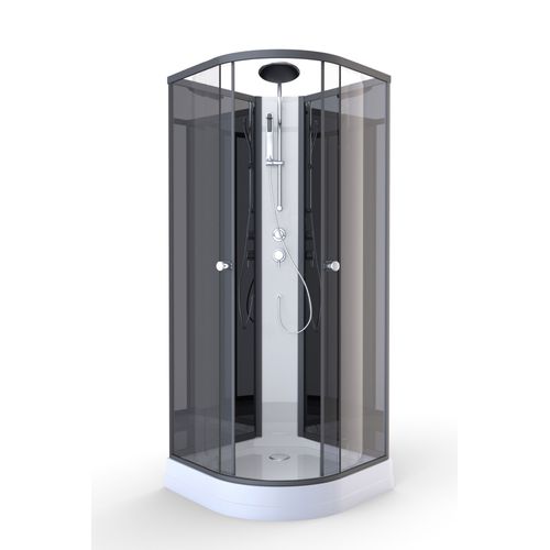 Cabine De Douche Graphite - 85x85x230 Cm - Gris Anthracite
