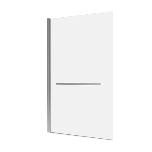 Pare Baignoire Pivotant Avec Porte-serviette 85x150cm - Profilé Chrome - Verre 6mm - Tshape Chromed