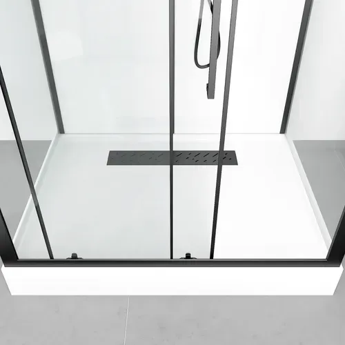 Cabine De Douche Rectangulaire Design Style Industrielle - 115x217x90 Cm - Blanc