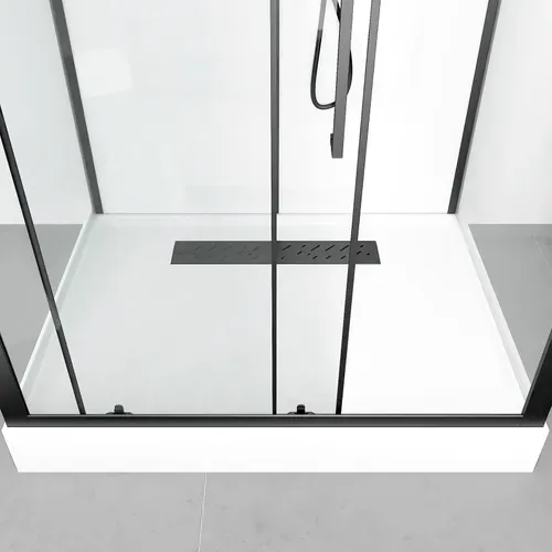 Cabine De Douche Rectangulaire Design Style Industrielle - 115x217x90 Cm - Blanc