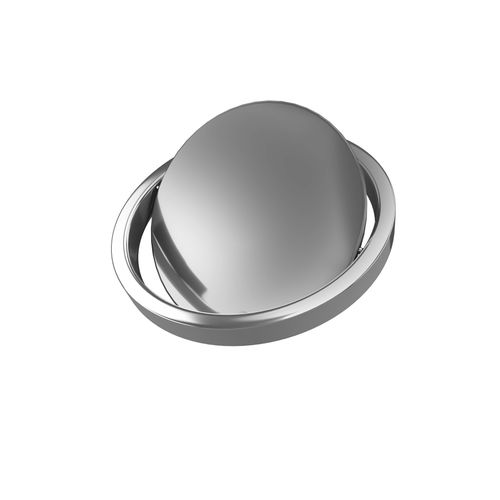 Poubelle Avec Couvercle Pivotant - D.20 Cmx(h) 24 Cm - Argent