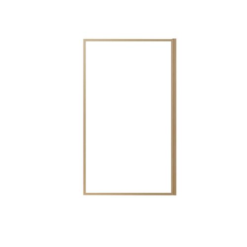 Pare Baignoire Rabattable 80x140 Cm - Cadre Aluminium Décor Bois - Verre Trempé Ondulé 4 Mm