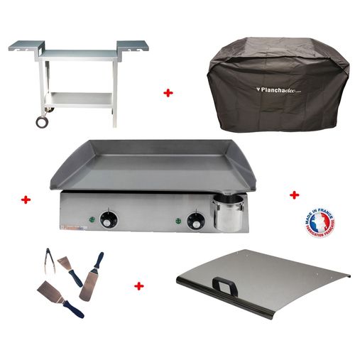 Pack Plancha Électrique  Lux 600 Inox - Chariot Odeon 600