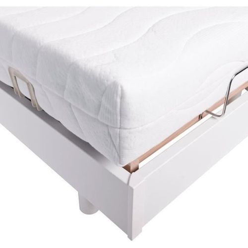 Ensemble Relaxation Matelas + Sommier Électrique 140x190 - Mousse - Ferme - Talca