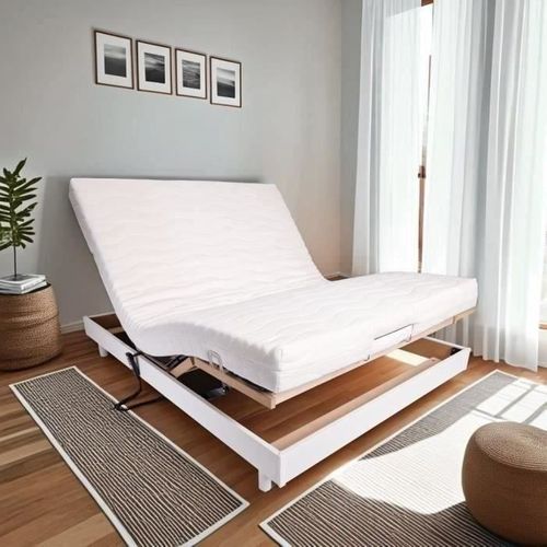 Ensemble Relaxation Matelas + Sommier Électrique 140x190 - Mousse - Ferme - Talca
