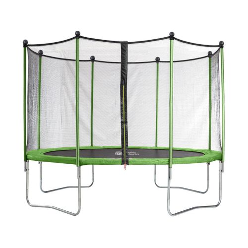 Trampoline "yoopi" - D. 3.65 M - Avec Filet + échelle + Couverture + Kit D'ancrage