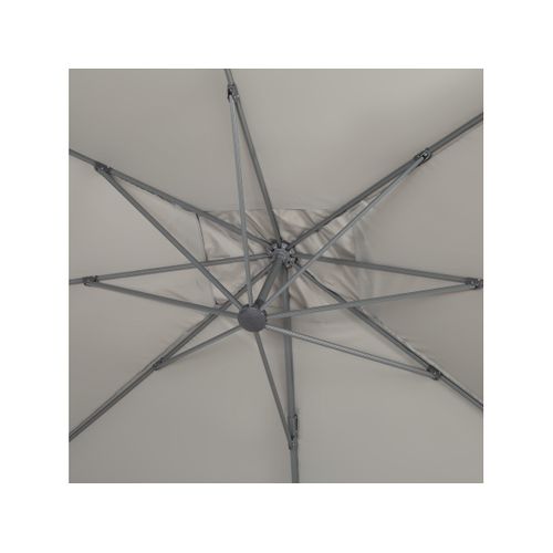 Parasol Jardin Déporté Alu "sun 4 " - Rectangle - 3 X 4 M - Gris - Dalles à Lester Incluses