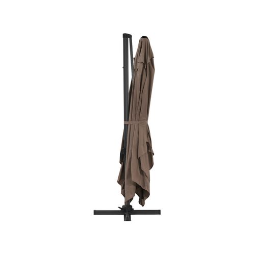Parasol Jardin Déporté Alu "sun 4 " - Rectangle - 3 X 4 M - Taupe - Dalles à Lester Incluses