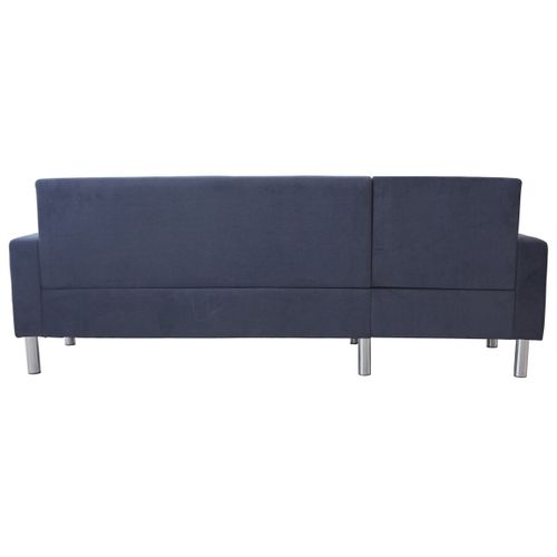 Canapé D'angle Tissu Réversible "rio" - 4 Places - Gris