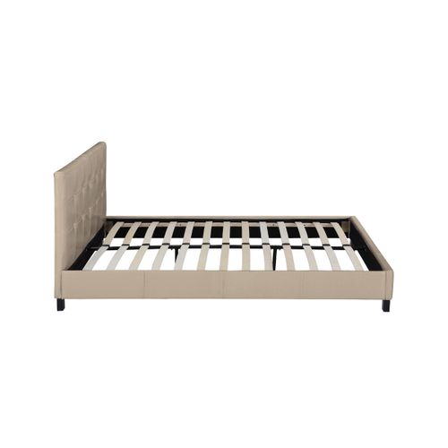 Lit Double En Pvc "julia" - 140 X 190 Cm - Taupe