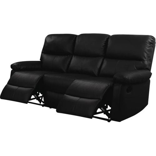 Canapé Relax "lincoln" - 197 X 89 X 103 Cm - 3 Places - Noir