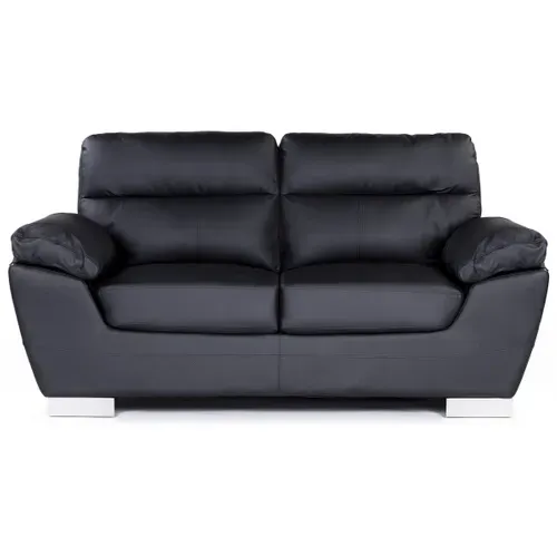 Canapé Fixe Dallas En Cuir Reconstitué Et PVC - 169 x 88 x 90 Cm - 2 Places - Noir
