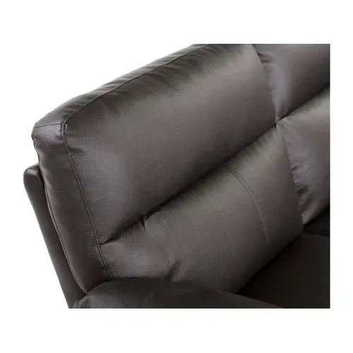 Canapé Fixe En Cuir Reconstitué Et Pvc "dallas" - 169 X 88 X 90 Cm - 2 Places - Chocolat