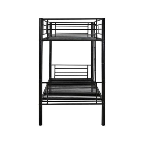 Lit Superposé "adam" -  90 X 190 Cm - Métal - Noir