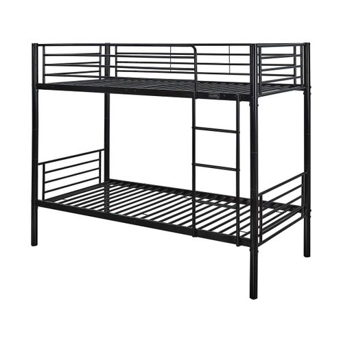 Lit Superposé "adam" -  90 X 190 Cm - Métal - Noir