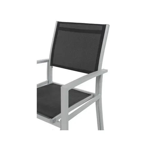 Fauteuil Jardin Alu/textilène "tropic" - Phoenix - Noir - Lot De 2