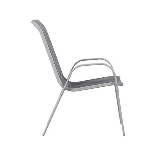 Fauteuil Jardin Textilène "cordoba" - Phoenix - Gris Foncé - Lot De 2