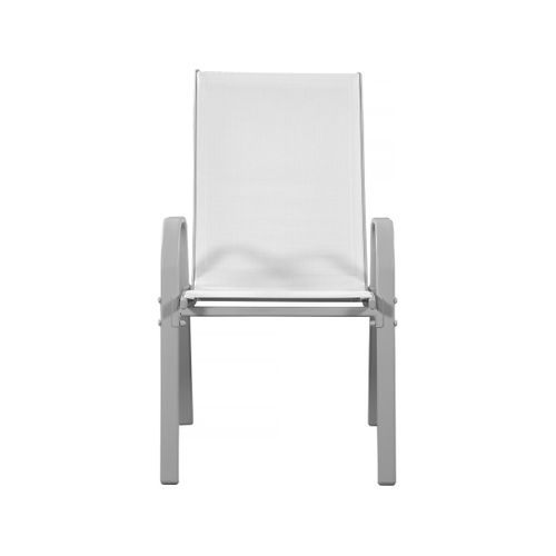 Fauteuil Jardin Textilène "cordoba" - Phoenix - Gris Clair - Lot De 2