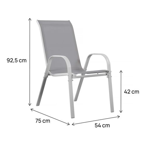 Fauteuil Jardin Textilène "cordoba" - Phoenix - Ecru - Lot De 2