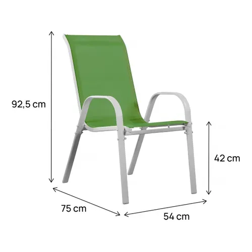 Fauteuil Jardin Textilène "cordoba" - Phoenix - Vert - Lot De 2