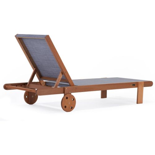 Bain De Soleil En Bois Exotique "saïgon" - Maple - Gris - Lot De 4