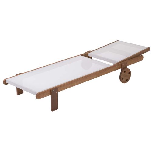 Bain De Soleil En Bois Exotique "saïgon" - Maple - Ecru - Lot De 4