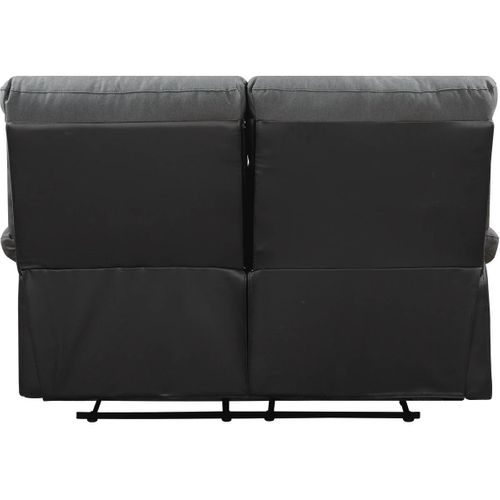 Canapé Relax "lincoln" - 147 X 89 X 103 Cm - 2 Places - Noir / Gris Foncé