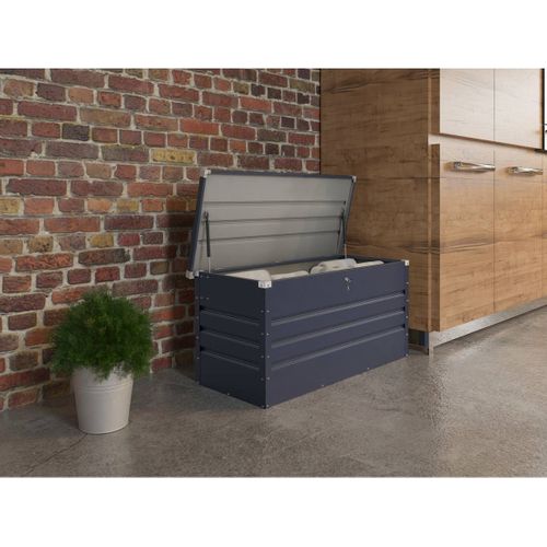 Coffre De Jardin Métal "store" - 680 L - 165 X 69 X 60 Cm - Gris