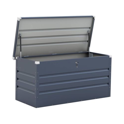 Coffre De Jardin Métal "store" - 680 L - 165 X 69 X 60 Cm - Gris