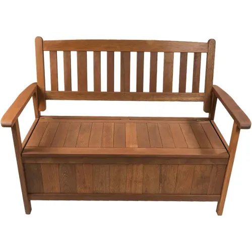 Banc De Jardin 2 Places Avec Coffre "manille" - Mapel En Bois - Marron
