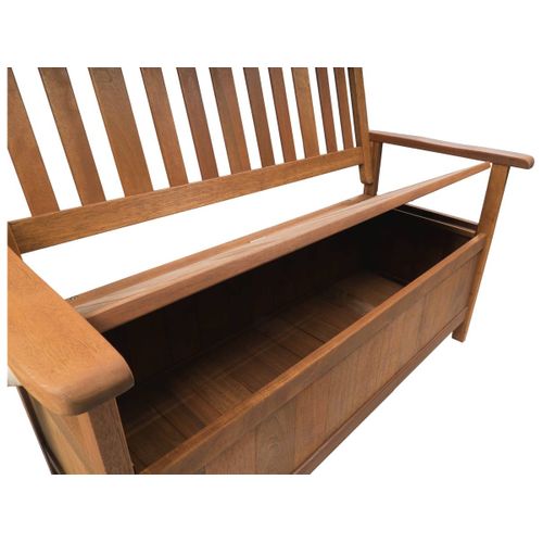 Banc De Jardin 2 Places Avec Coffre "manille" - Mapel En Bois - Marron