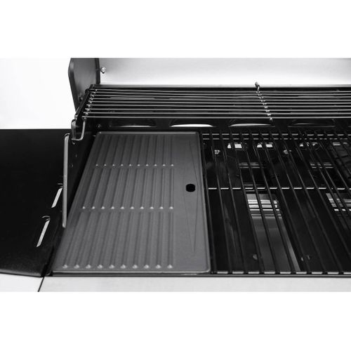 Barbecue Gaz "bingo 4" - 4 Brûleurs Dont 1 Latéral - 14kw + Housse Protection - Argenté