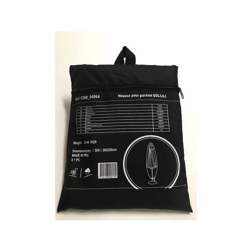 Housse De Protection Pour Parasol - 20 X 250 Cm - Noir