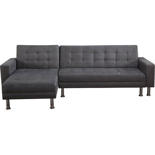 Canapé D'angle Convertible Et Réversible "theo"- 4 Places - Gris