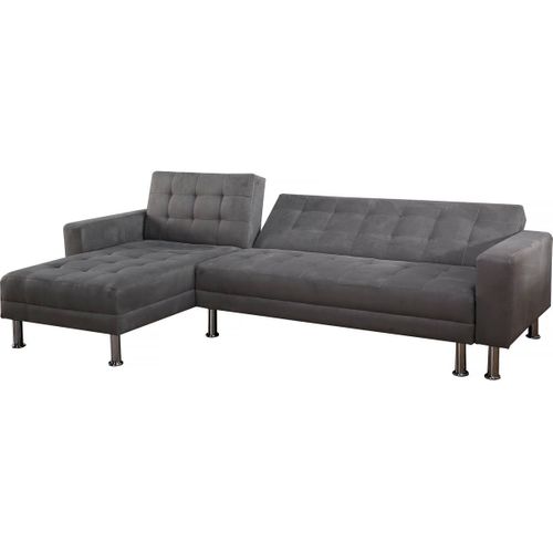 Canapé D'angle Convertible Et Réversible "theo"- 4 Places - Gris