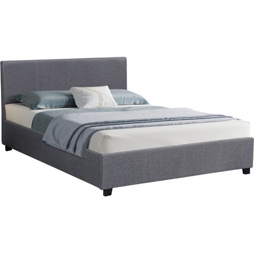 Lit Double Avec Coffre "carla" - 160 X 200 - Gris