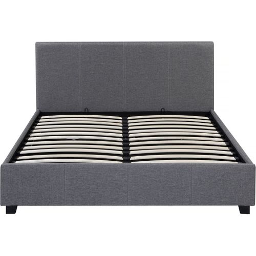 Lit Double Avec Coffre "carla" - 160 X 200 - Gris
