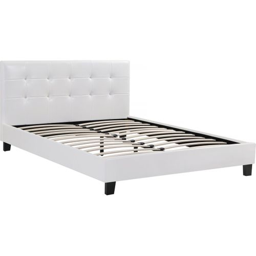 Lit Double En Pvc "julia" - 180 X 200 - Blanc