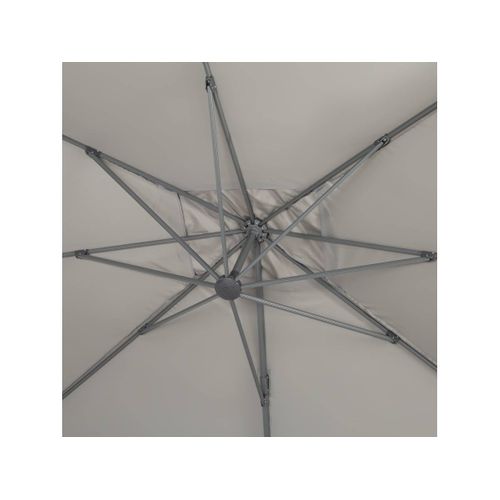 Parasol Jardin Déporté Alu "sun 4" - Rectangle - 3 X 4 M + Housse De Protection - Gris