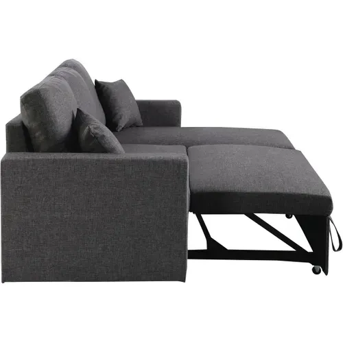 Canapé D'angle Convertible/ Réversible Avec Coffre "alain" - 3 Places - Gris