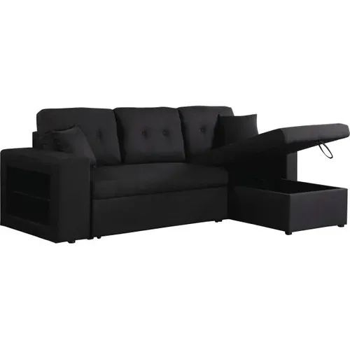 Canapé D'angle Convertible/réversible Axel - 3 Places - Noir