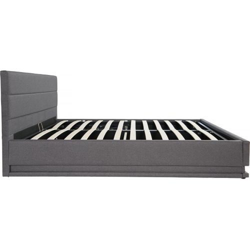 Lit LED Avec Coffre "anastasia" - 160 X 200 - Gris Foncé