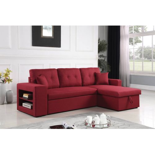 Canapé D'angle Convertible/réversible "axel" - 3 Places - Rouge